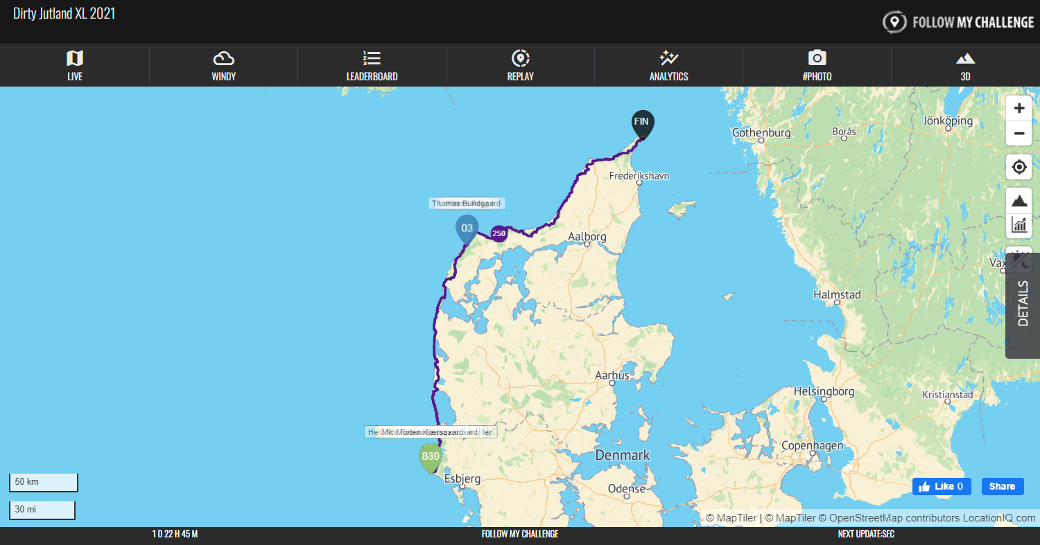 Arbejdsgiver Rundt og rundt presse LIVE: Dirty Jutland XL 2021 | GPS Tracking powered by Follow My Challenge